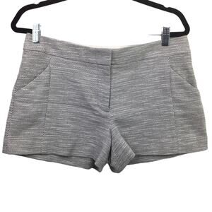 Ann Taylor Loft Preppy Minimalist Flat Front Front Slash Pockets Neutral Short 8